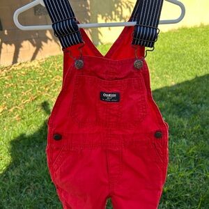 OshKosh B'gosh Vibrant Red Overalls
